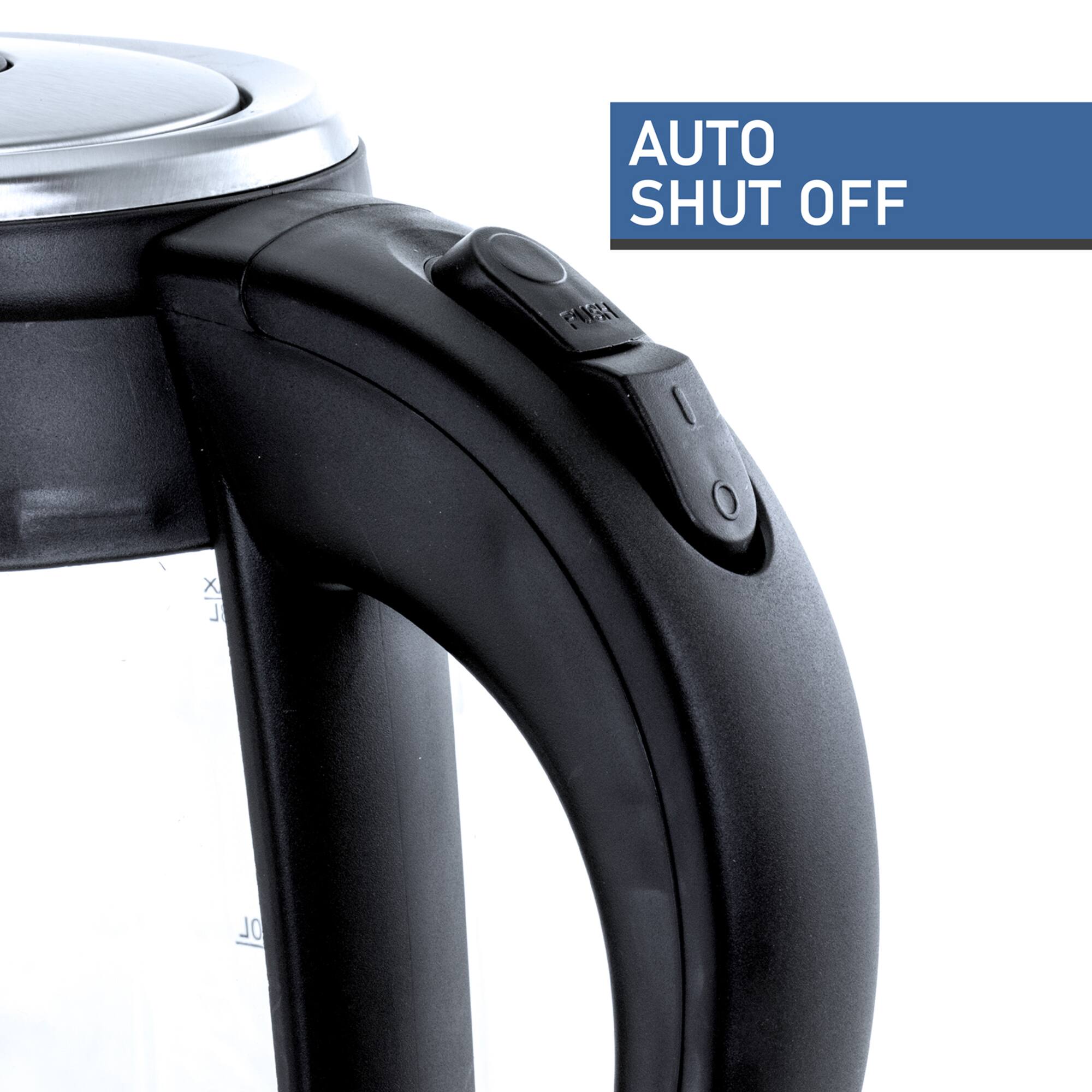 MegaChef 1.8L Glass Body & Stainless Steel Electric Tea Kettle
